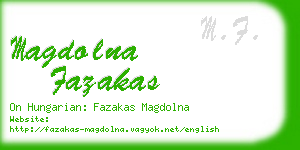 magdolna fazakas business card